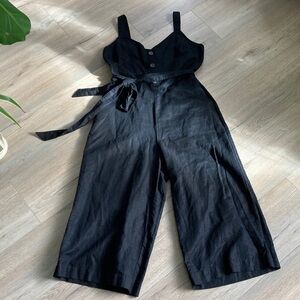 GAP Linen-blend Jumpsuit with Waist Tie